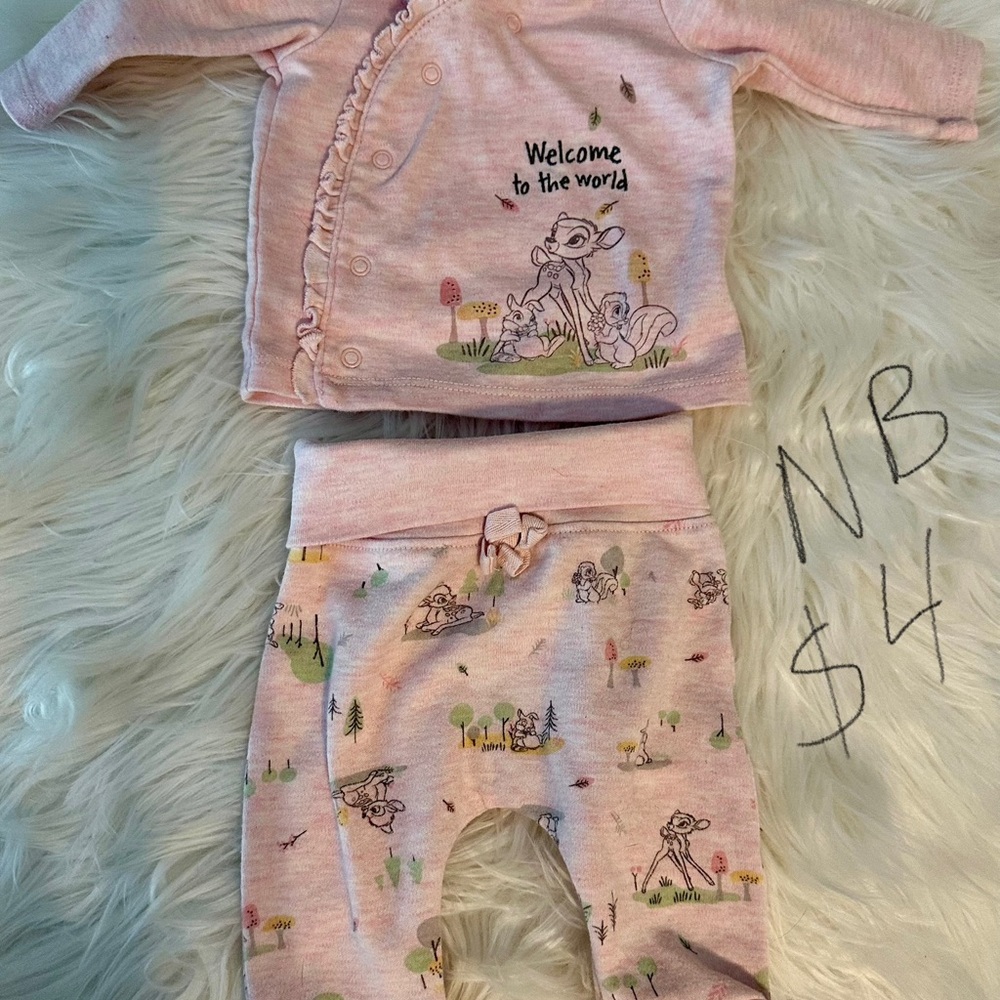 Pink Baby Outfit with Animal Print